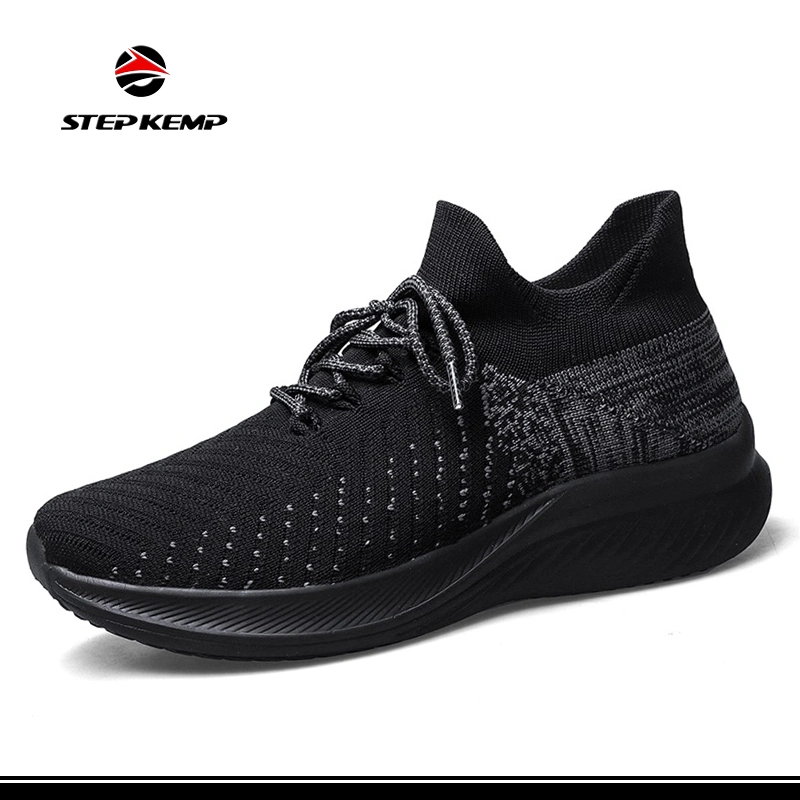 Stretch Net Mesh Sports Shoes Casual Flyknit Running Sneakers for Men Ex-22r2446