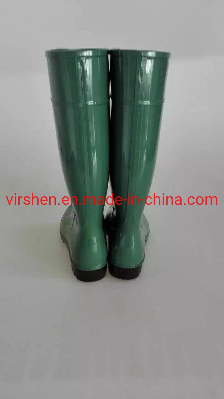 PVC Transparent Knee High Rain Boots