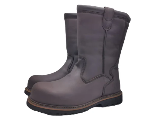 Steeltoe American Goodyear 소가죽 가죽 카우보이 부츠, 고무 밑창 고무 작업 부츠